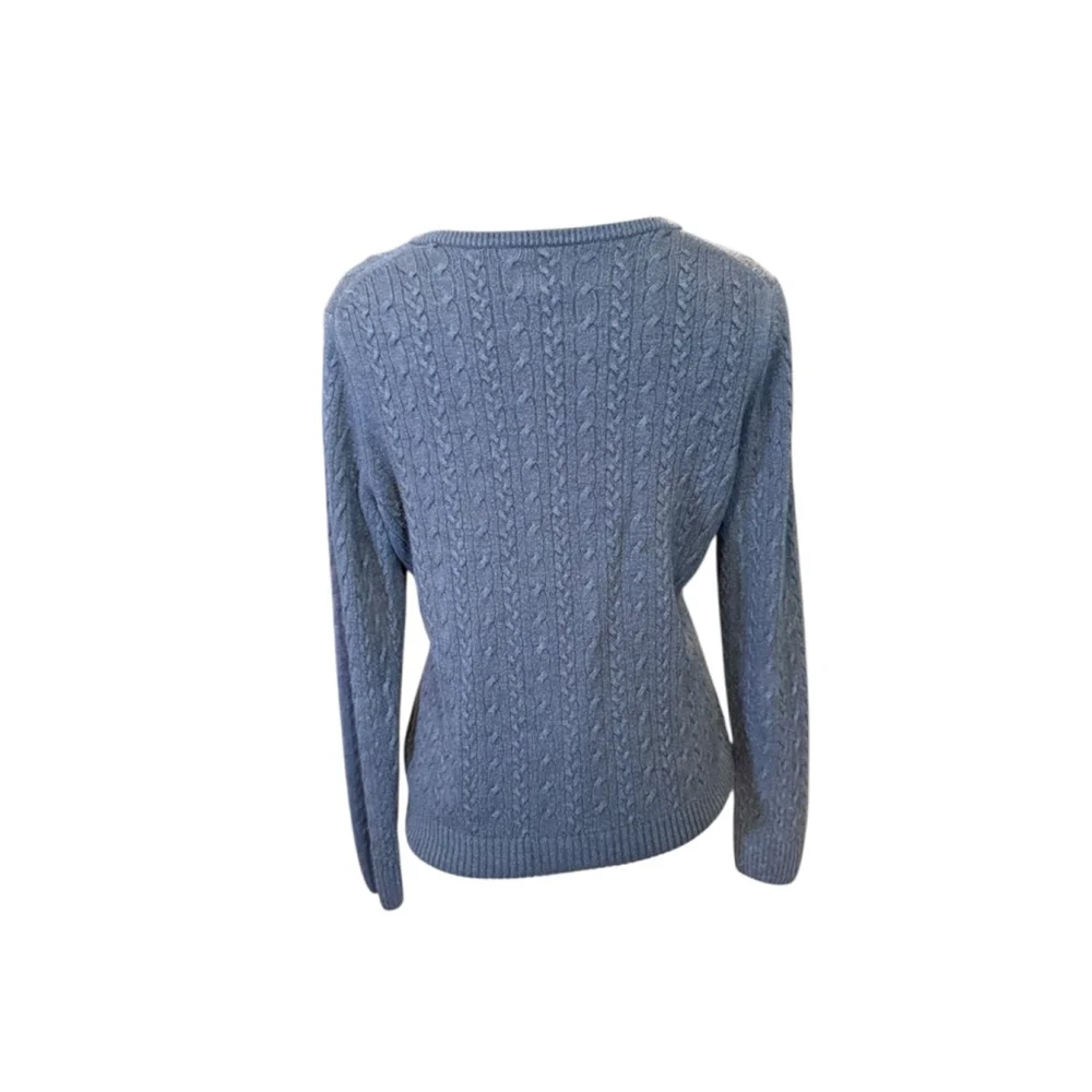 Women's Bass Sweater Size L Gray V-Neck